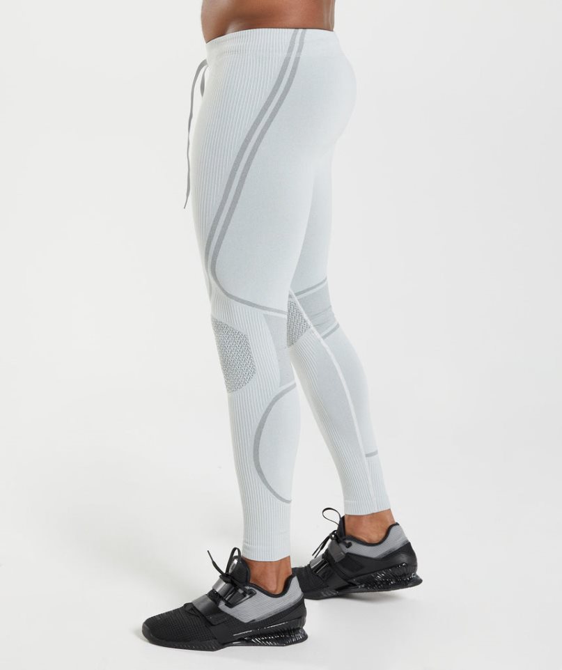 Men's Gymshark 315 Seamless Leggings Light Grey | CA NA176D